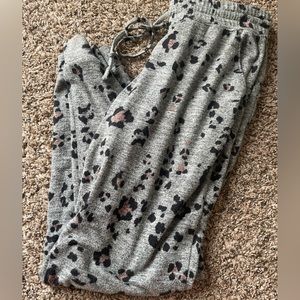 Grey Cheetah Print Joggers